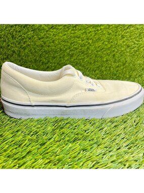 Vans Era Womens Size 8 Beige White Athletic Walking‎ Skateboard Shoes Sneakers